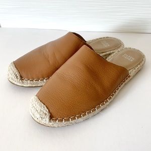 Eileen Fisher Kai Leather Espadrilles in Congac